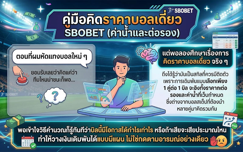 คิดราคาบอลเดี่ยว sbobet